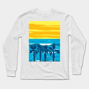 Seaside Reef in Cardiff State Beach California WPA Poster Art Long Sleeve T-Shirt